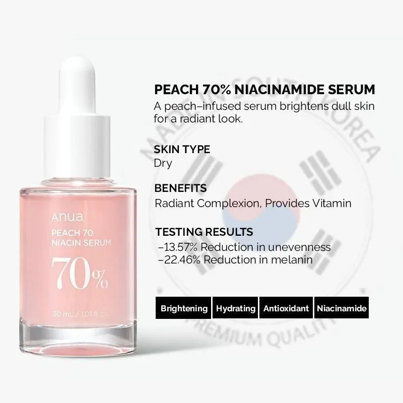 Anua Peach 70 Niacinamide Serum 30ml,
