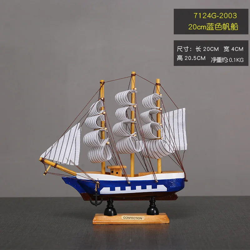 Pirate ship model Wooden small wooden boat