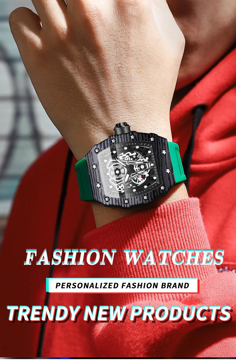 BINBOND Brand Men Watch Domineering Barrel Watch