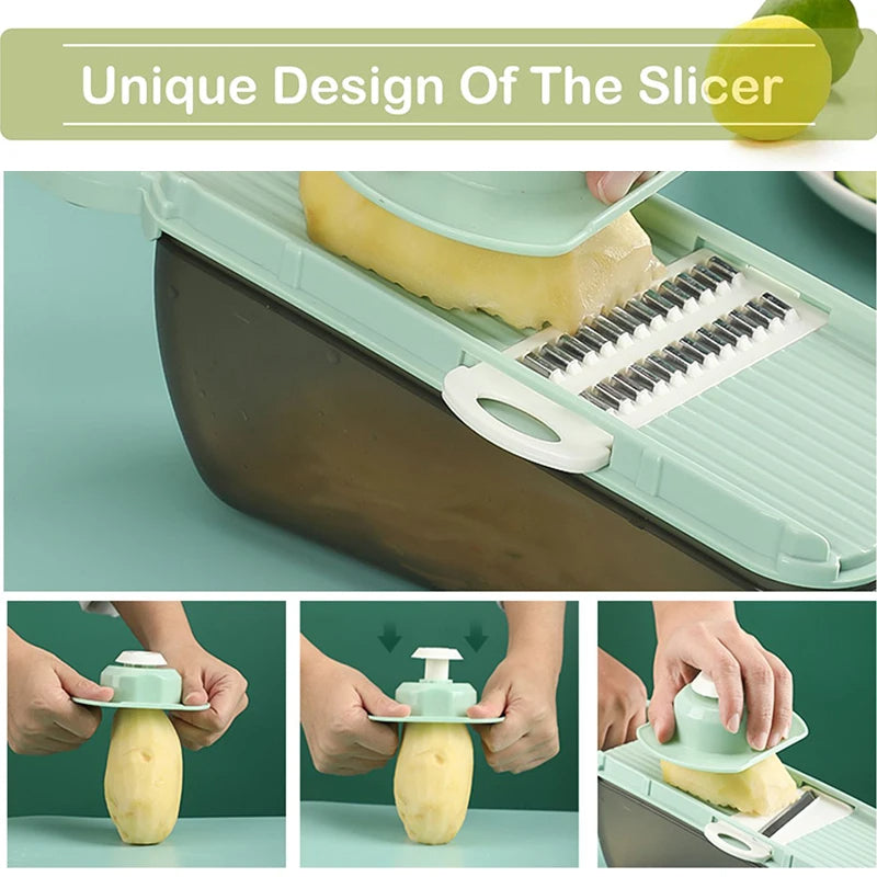 5 In 1 Vegetable Cutter Fruit Slicer Grater