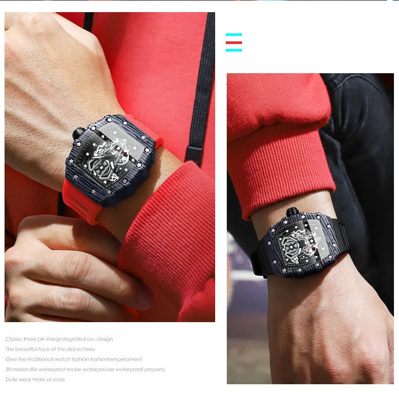 BINBOND Brand Men Watch Domineering Barrel Watch