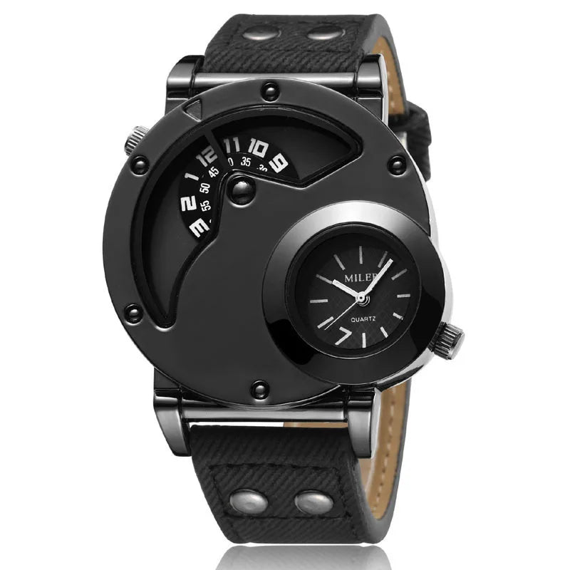 Creative Men Miler Watch Big Dial Clock Fashionable