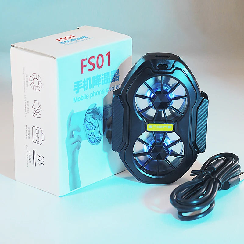 FS01 Dual Fan Rechargeable Mobile Phone Cooler