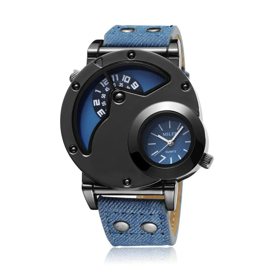 Creative Men Miler Watch Big Dial Clock Fashionable